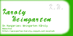 karoly weingarten business card